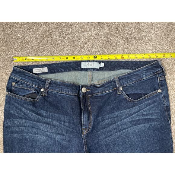 Torrid Women's Relaxed Boot Western Cowgirl Boho Casual Stretch Jean Dark 24R - Picture 10 of 10